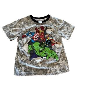 Marvel Comics Character Short Sleeve Tee Fun Superhero Youth Size 5